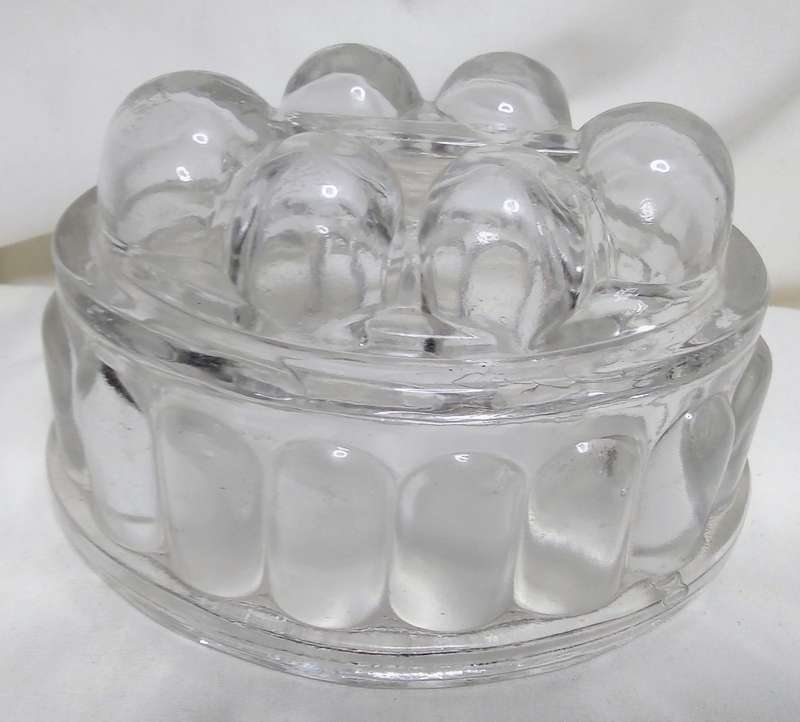 Cute small vintage glass jelly mold