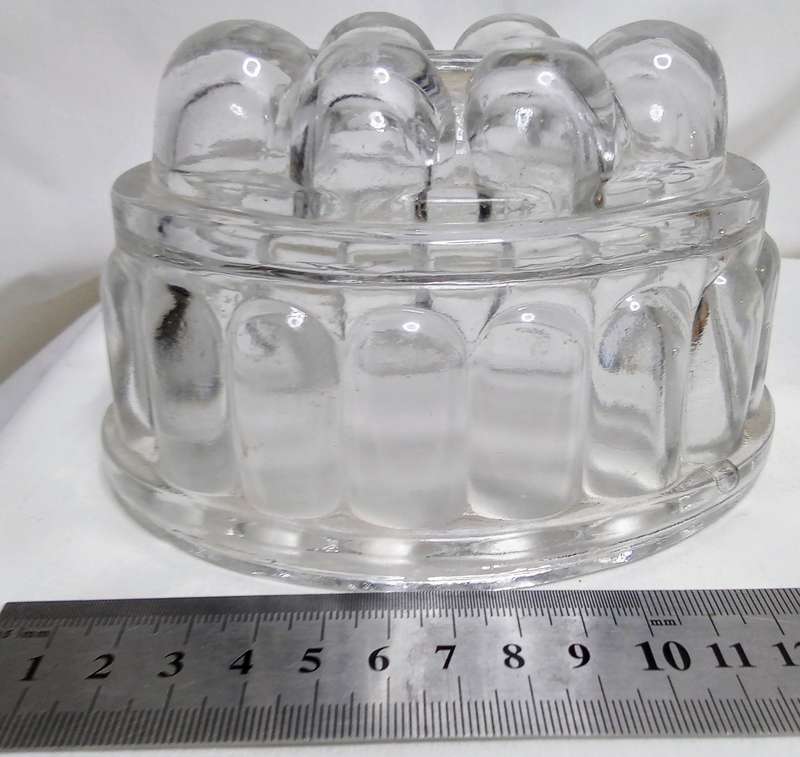 Cute small vintage glass jelly mold