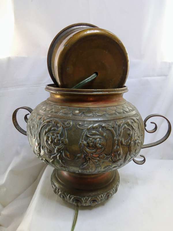 Potentially stunning project - converted antique oil lamp