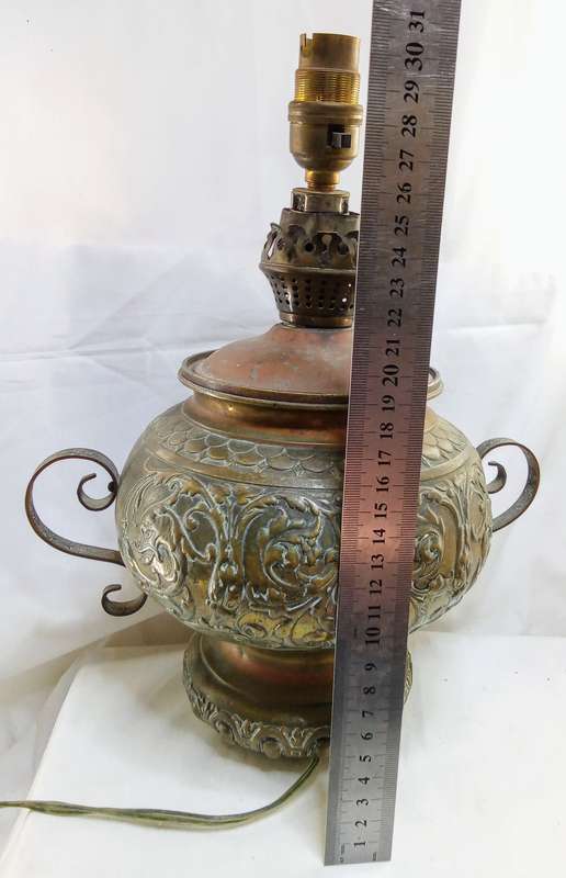 Potentially stunning project - converted antique oil lamp