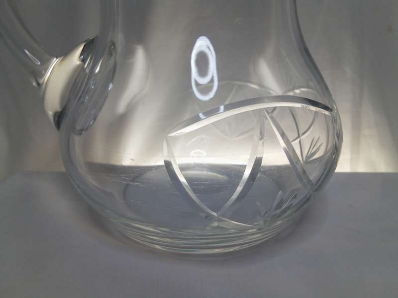 Beautiful medium sized vintage cut lead glass jug