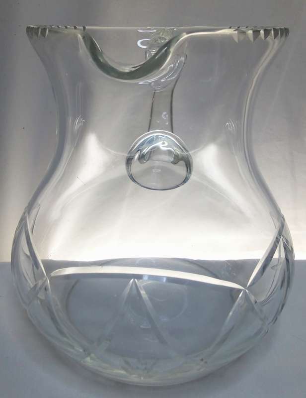 Beautiful medium sized vintage cut lead glass jug