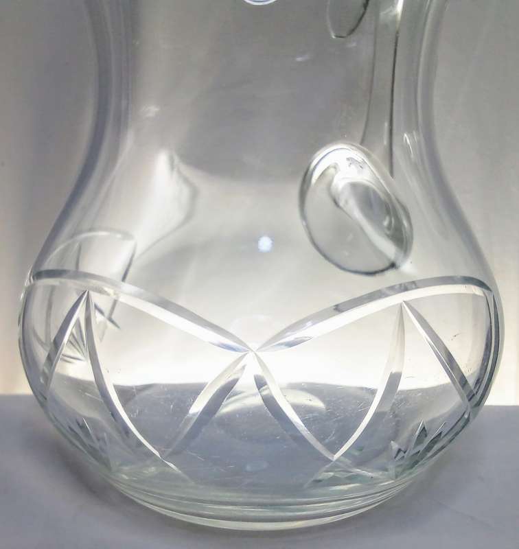 Beautiful medium sized vintage cut lead glass jug