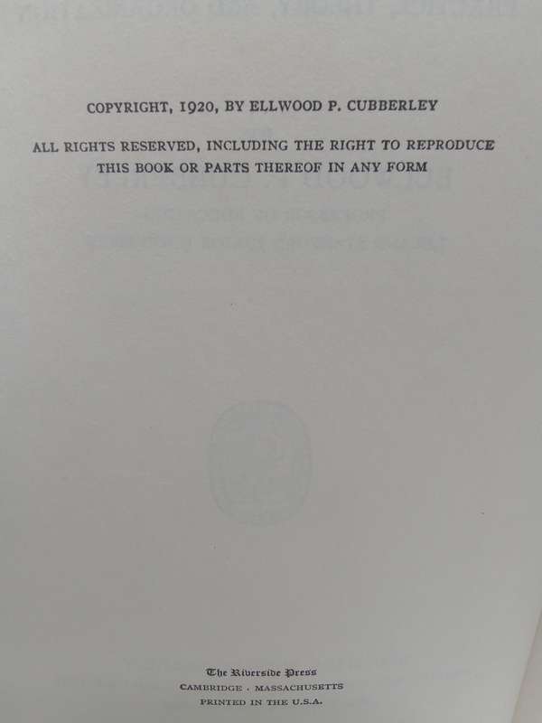 Readings in the history of education - Cubberley, Ellwood Patterson