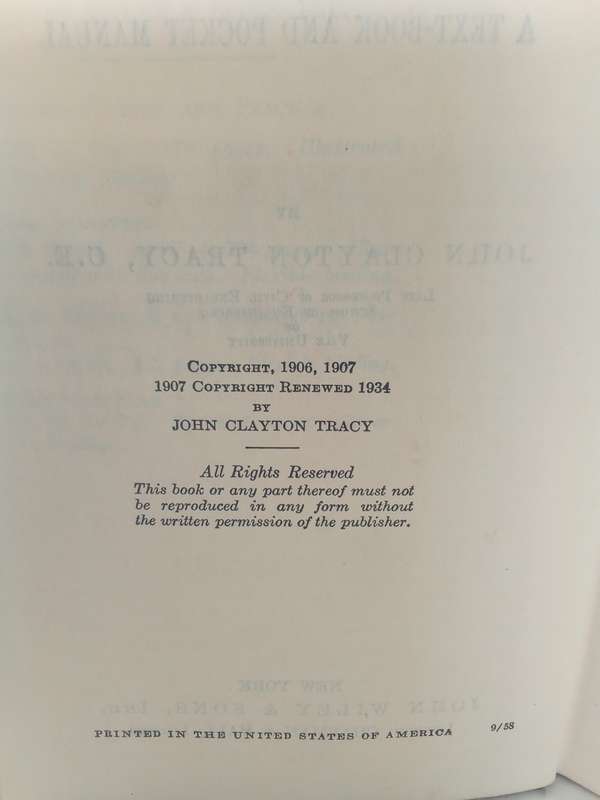Plane Surveying: A Text-book and Pocket Manual Book by John C. Tracy