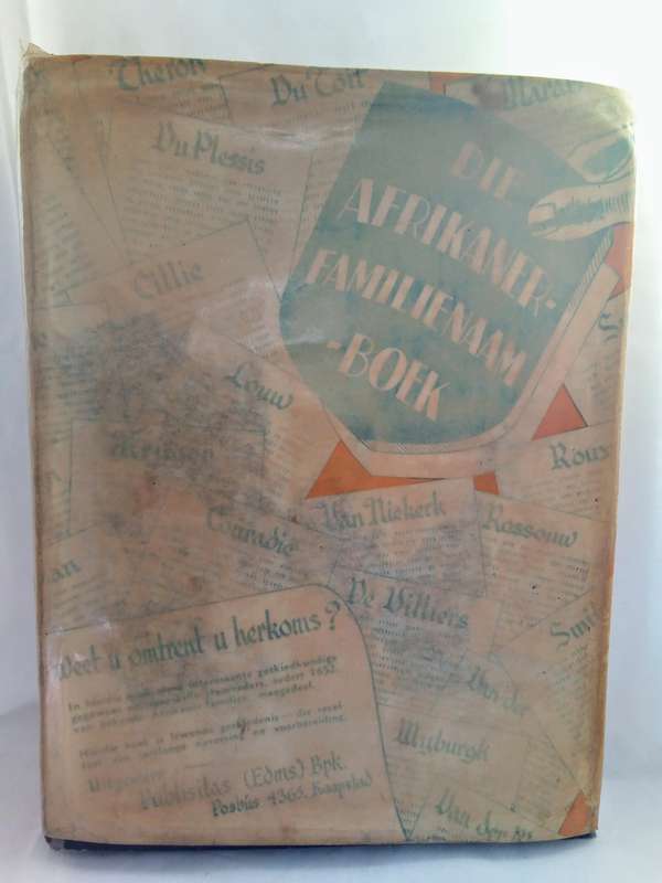 Die Afrikaner-Familienaamboek- 1954 JH Redelinghuys