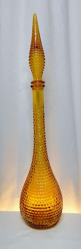 Lovely vintage amber glass genie bottle