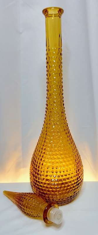 Lovely vintage amber glass genie bottle