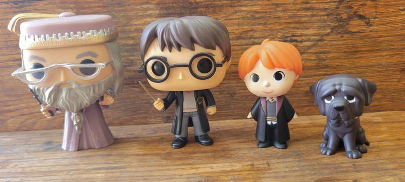 Collection of four Harry Potter Funko figurines