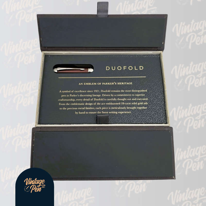 Parker Duofold Prestige Burgundy Chevron Fountain Pen