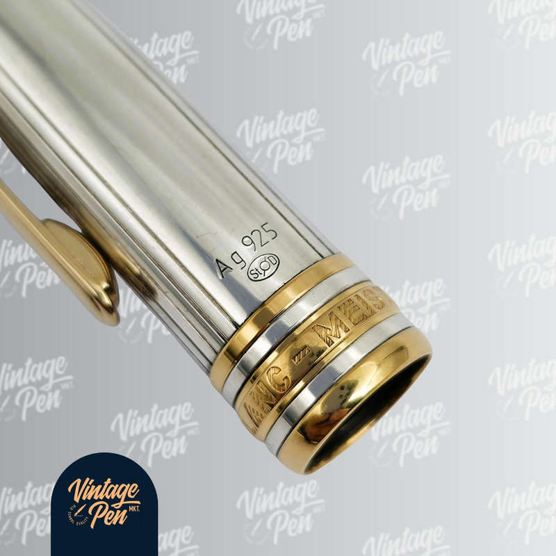 Montblanc Solitaire Pinstripe Sterling Silver Fountain Pen