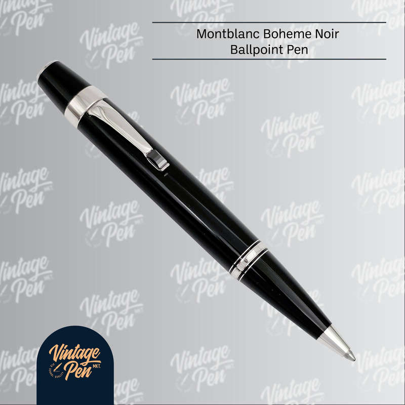 Montblanc Bohème Noir Platinum Line Ballpoint Pen
