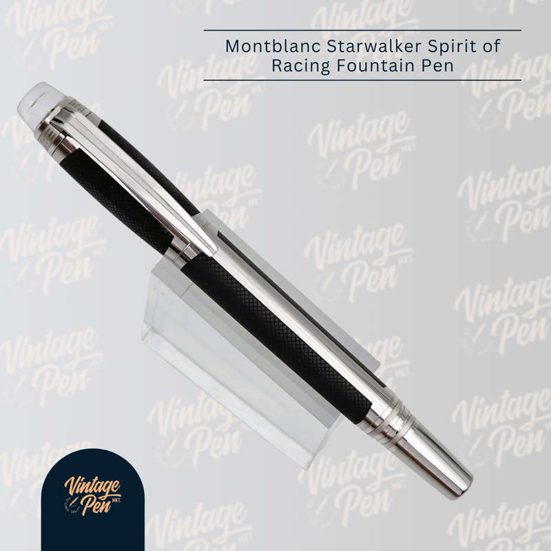 Montblanc Starwalker Spirit of Racing Fountain Pen with Montblanc Pen Pouch