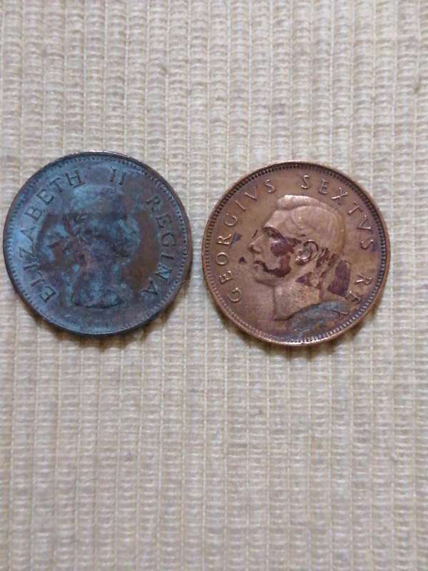 South Africa 1 Penny and 1/2 Penny
