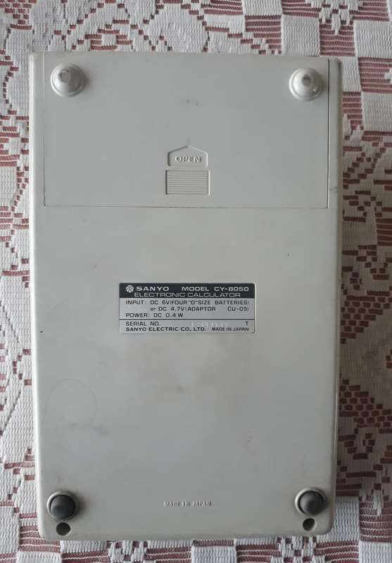 Sanyo Electronic Calculator CY-8050