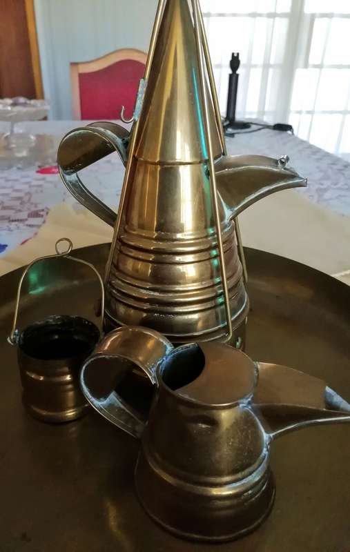 Art Deco Brass Coffee set 4 piece