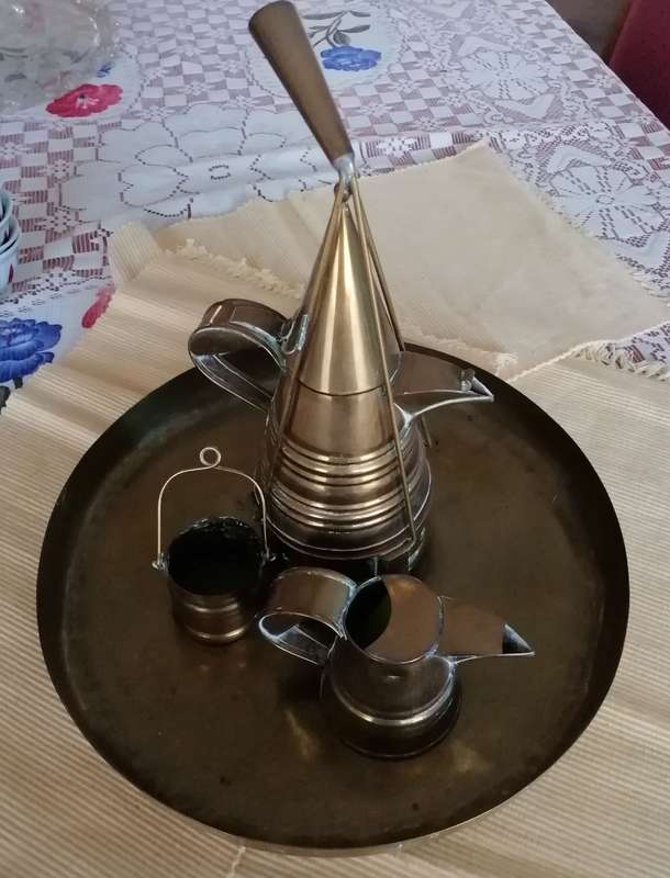 Art Deco Brass Coffee set 4 piece