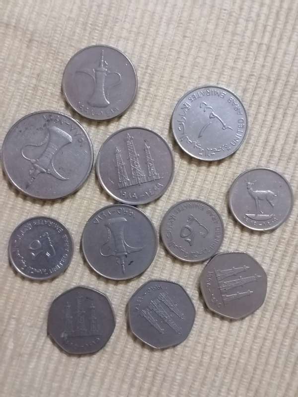 United Arab Emirates coin and note