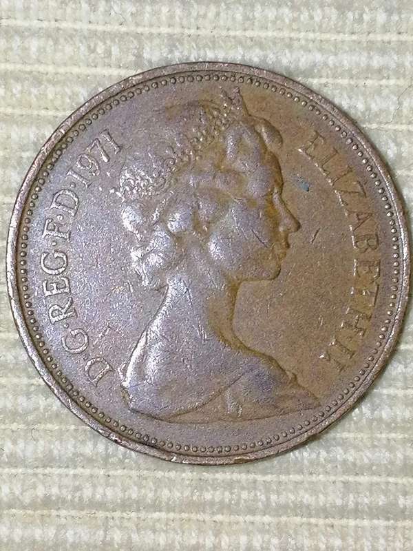 1971 2 New Pence Queen Elizabeth II