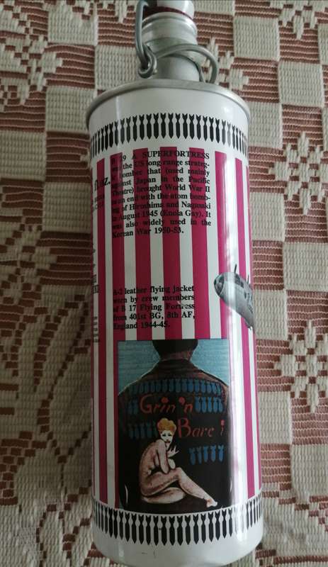 Bomber's Pin - UP Beer Can  Varga's Patriotic Gal