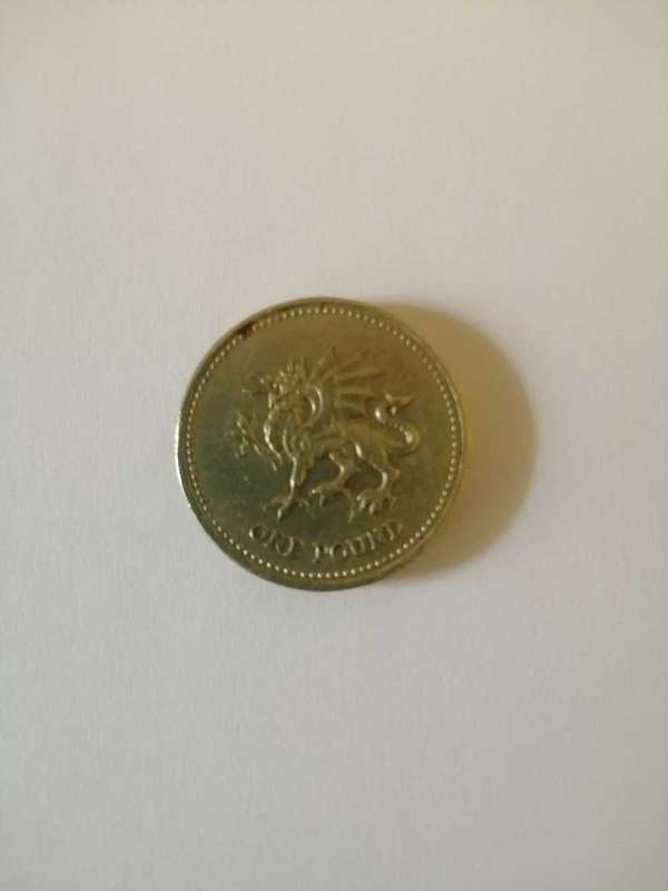 Great Britain 1 Pound Coin 1995 Welsh Dragon Mystical Animal Lizard Wildlife