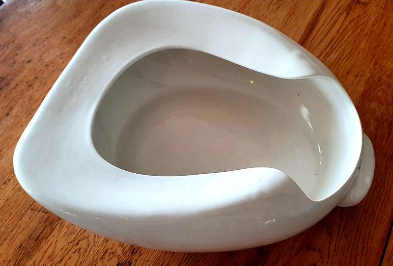 Large Bristol England Ceramic Bed Pan