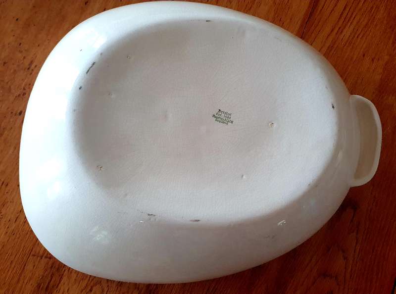Large Bristol England Ceramic Bed Pan