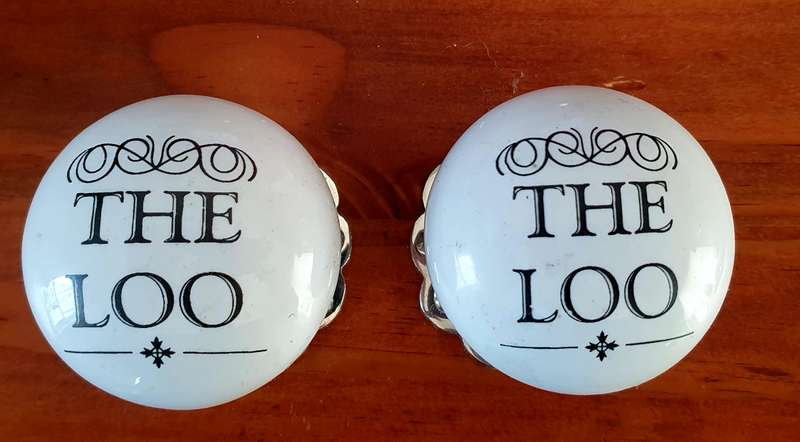 Porcelain Toilet Door Round Knobs/Handles