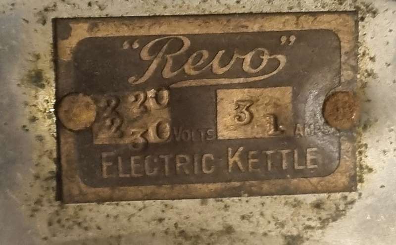 Vintage Electric silver Kettle by REVO, with Wooden (Made in England)
