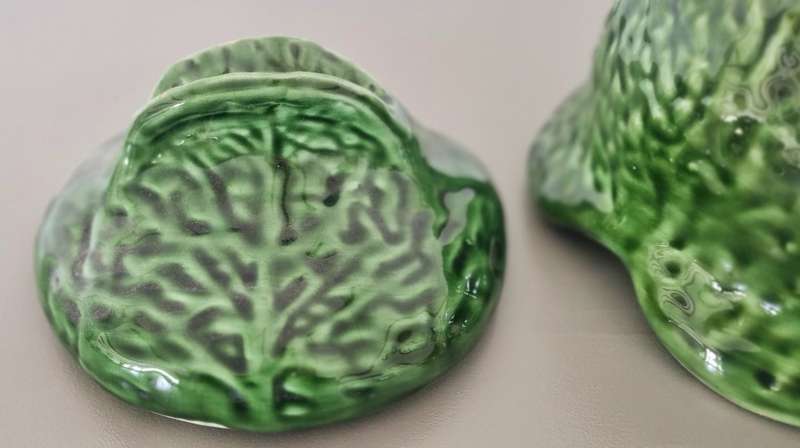 Bordallo Pinheiro Style Majolica Green Cauliflower/Cabbage Tureen.