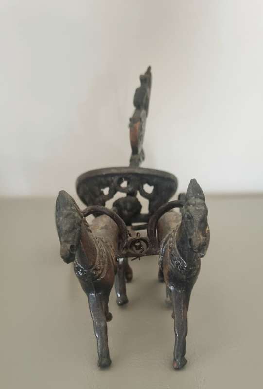 Vintage Achilles Chariot Roman Gladiator Brass Scultpure/Figurine