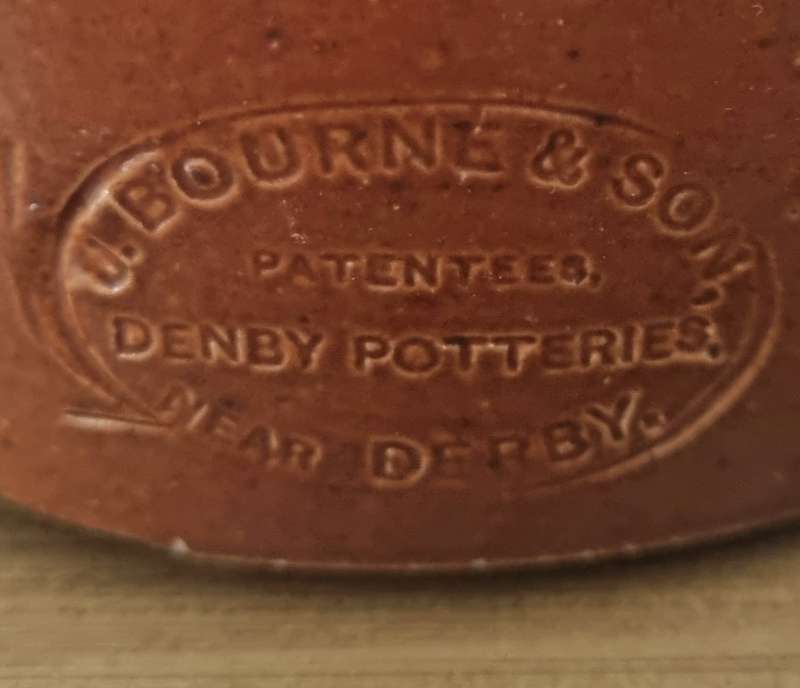 Vintage J. Bourne & Son Denby Potteries England, Stoneware Crock