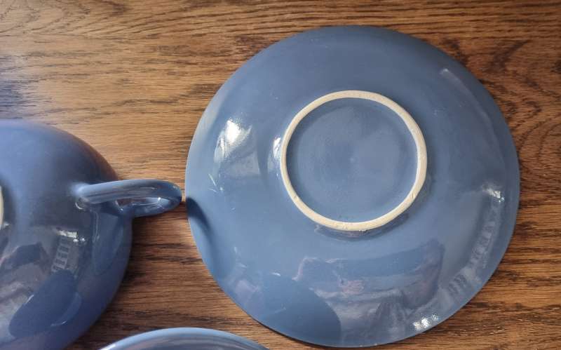 BLUE DROSTDY GRAHAMSTOWN South African Pottery Soup bowl with Lid and Saucer