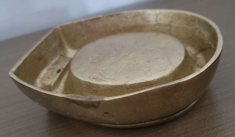 Vintage Retro Humorous Solid Brass Toilet Seat Ashtray "Seat of Honor" Ashtray/Trinket Box