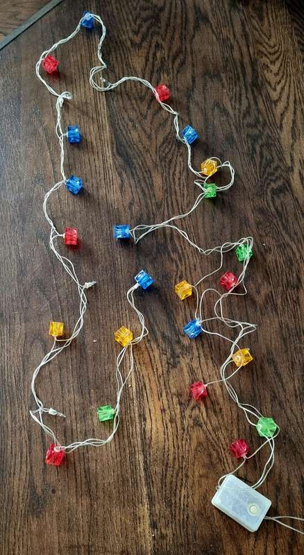 Vintage Retro 1970's/1980's Square Multicolored Christmas Lights