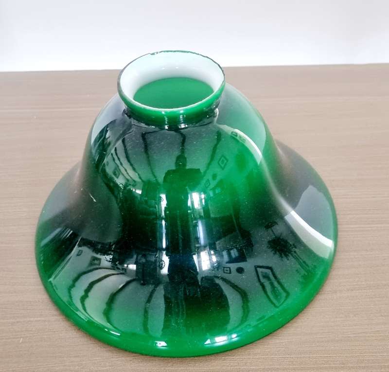 Vintage Green Glass Lampshade