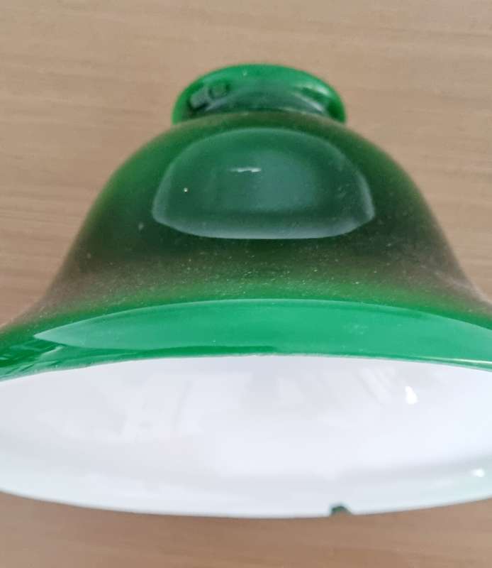 Vintage Green Glass Lampshade