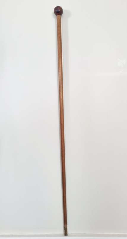 KNOB HANDLE, SILVER TIP Walking Cane Stick