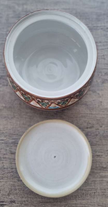 The Old Jar (T.O.J.) South African Studio Pottery lidded Bowl