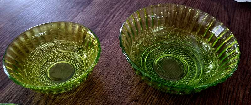 Vintage Indonesia Green Glass Collection