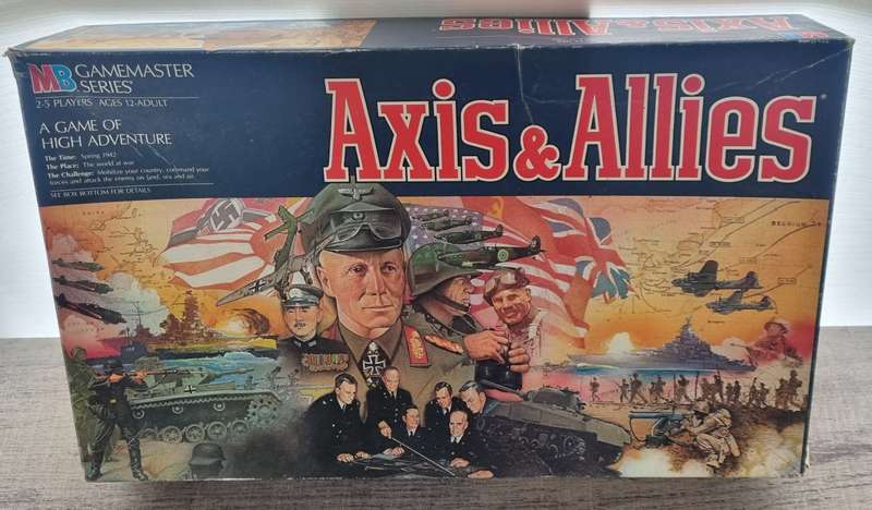 1987 AXIS & ALLIES WORLD WAR 2 ADVENTURE MILITARY BOARD GAME