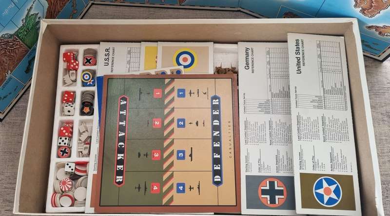 1987 AXIS & ALLIES WORLD WAR 2 ADVENTURE MILITARY BOARD GAME
