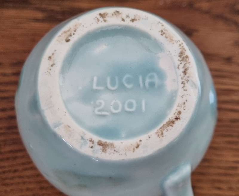 South African Lucia ware Light Blue Pottery Jug