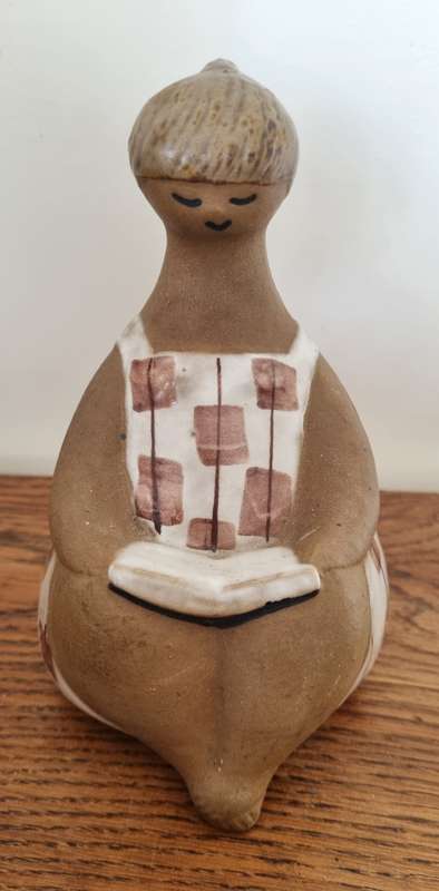 Lisa Larson Pottery (Charlotta ABC Girls Series Gustavsberg Figurine) Made in Sweden