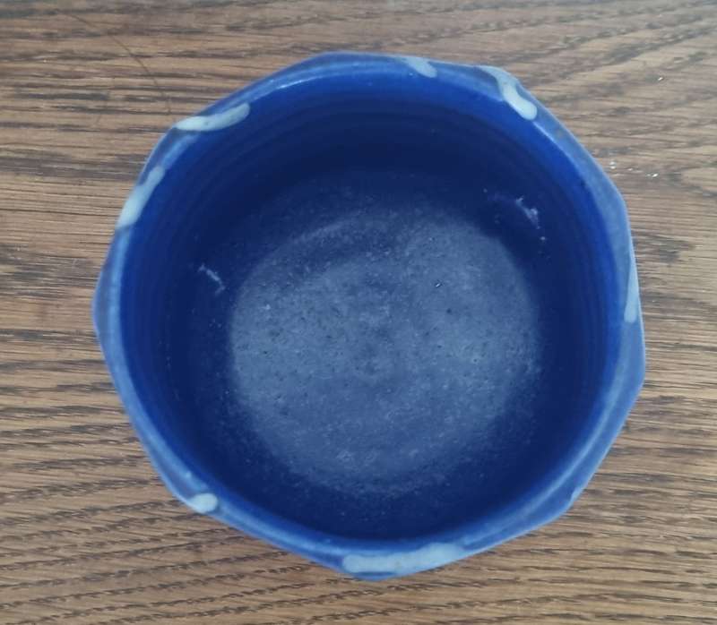 SA Artist Paul du Jongh Pottery Blue Bowl/Vase