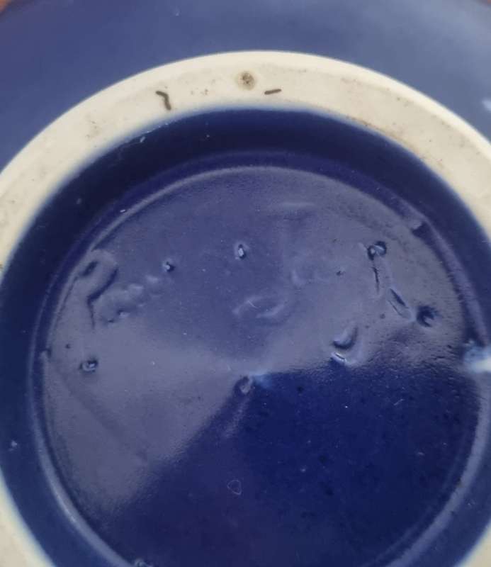 SA Artist Paul du Jongh Pottery Blue Bowl/Vase