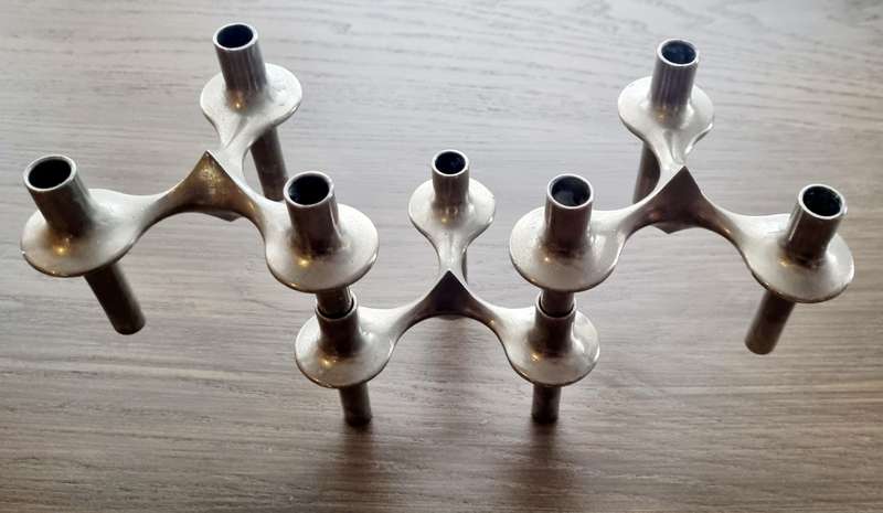 Designer Caesar Stoffi for Fritz Nagel Modular Candle Holders 1960's Germany