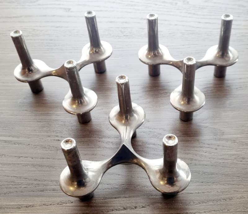 Designer Caesar Stoffi for Fritz Nagel Modular Candle Holders 1960's Germany