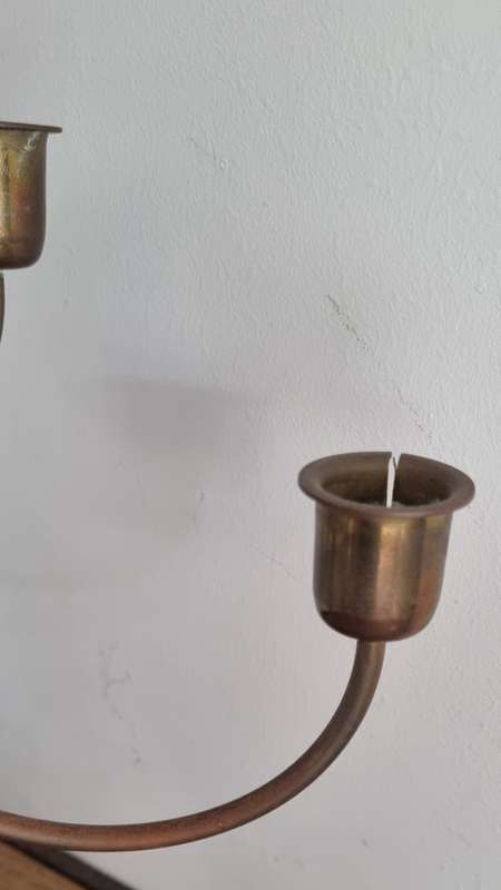Vintage Large Heavy Brass 9 Arm Candelabra/Candle Holder Centerpiece