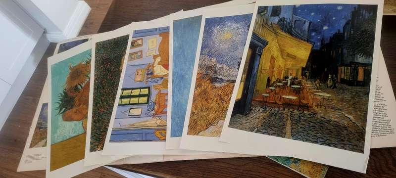 POSTER BOOK FROM VINCENT VAN GOGH MUSEUM AND CALENDAR PRINTS
